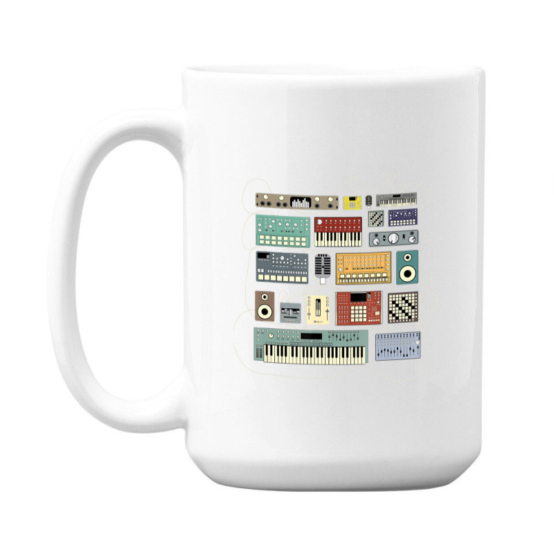 Electronic Musician Synthesizers And Drum Machine Dj 1.png 15 Oz Coffee Mug | Artistshot