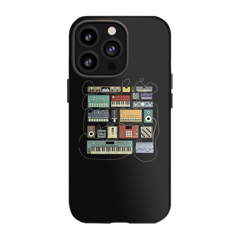 Electronic Musician Synthesizers And Drum Machine Dj 1.png Iphone 13 Pro Case | Artistshot