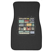 Electronic Musician Synthesizers And Drum Machine Dj 1.png Front Car Mat | Artistshot