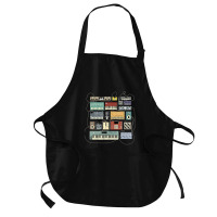 Electronic Musician Synthesizers And Drum Machine Dj 1.png Medium-length Apron | Artistshot