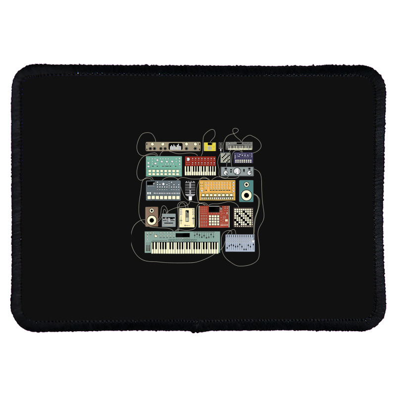 Electronic Musician Synthesizers And Drum Machine Dj 1.png Rectangle Patch | Artistshot