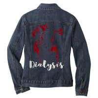 Dialysis Technician Nurse   Kidney Stethoscope Awareness Ladies Denim Jacket | Artistshot