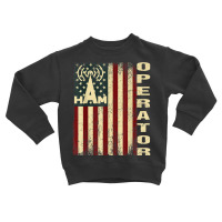 Patriotic Usa Flag Ham Radio Amateur Radio Operator T Shirt Toddler Sweatshirt | Artistshot