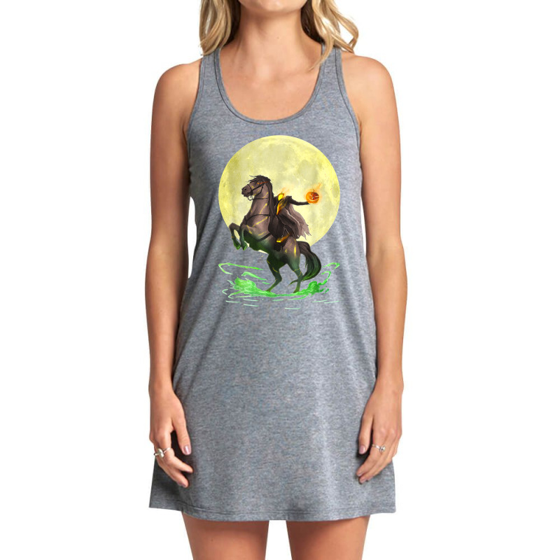 Full Moon Wicked Headless Horseman Halloween T Shirt Tank Dress by cm-arts | Artistshot