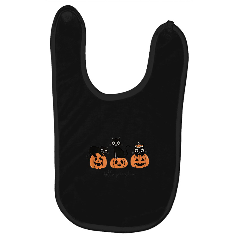 Hello Pumpkin Cats Pumpkin Carved Jack O Lantern Cat Baby Bibs | Artistshot