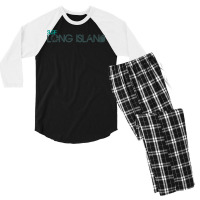 Surf Long Island, New York, Ny, Usa T Shirt   Montauk, Nyc Men's 3/4 Sleeve Pajama Set | Artistshot