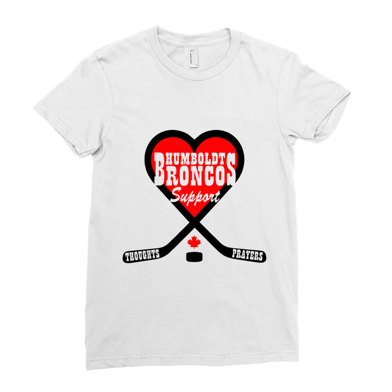 Humboldt Broncos Hockey Memorial Canada Ladies Fitted T-Shirt by Trending Design | Artistshot