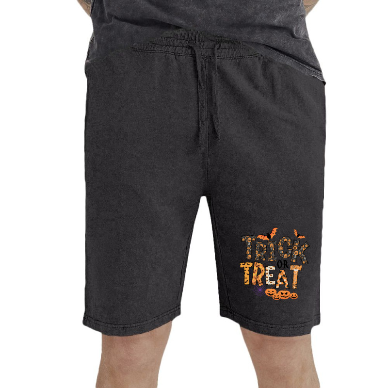 Trick Or Treat T  Shirt Funny Trick Or Treat Cute Halloween Pumpkin Co Vintage Short | Artistshot