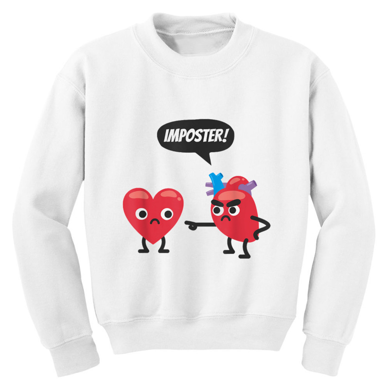 Funny Medical Imposter Heart Youth Sweatshirt by MichaelBV | Artistshot