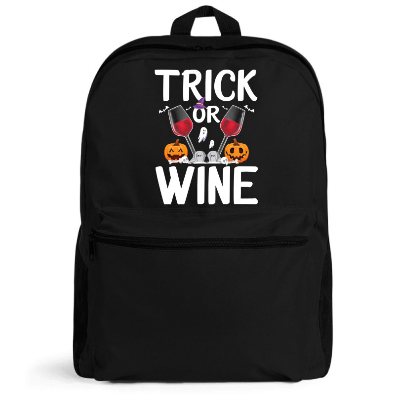 Trick Or Wine Ghost Halloween T  Shirt Trick Or Wine Ghost T Shirt Fun Backpack | Artistshot