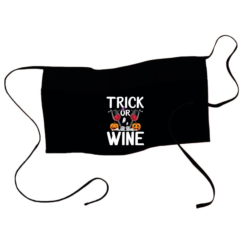 Trick Or Wine Ghost Halloween T  Shirt Trick Or Wine Ghost T Shirt Fun Waist Apron | Artistshot