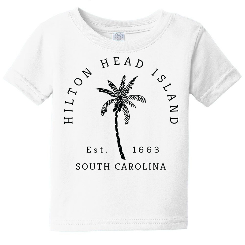 Retro Cool Original Hilton Head Island Palm Tree Novelty Art Long Slee Baby Tee by nurselrveigelcci | Artistshot