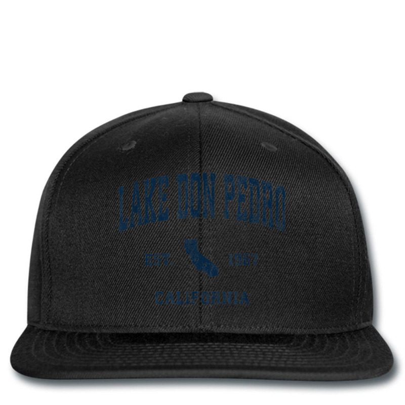 Lake Don Pedro California Ca Vintage Athletic Navy Sports De Printed hat by Scout | Artistshot