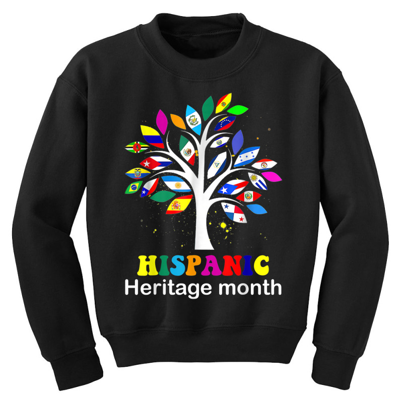 Hispanic Heritage Month Decoration   Tree Roots Latin Flags Youth Sweatshirt by BooBug | Artistshot