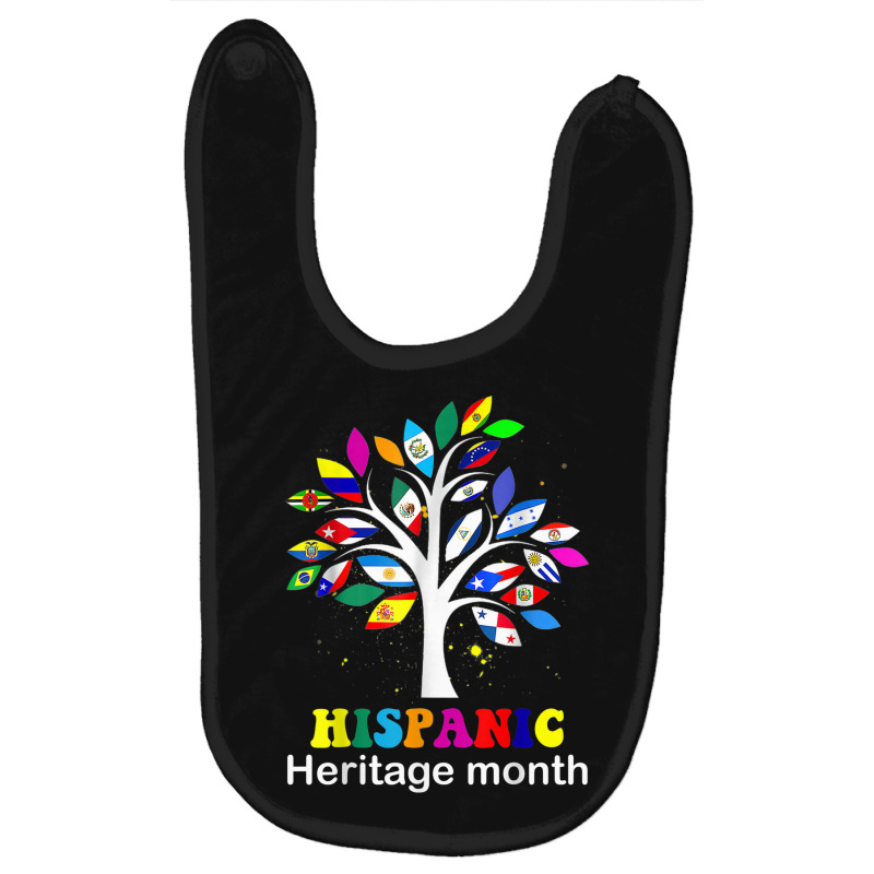 Hispanic Heritage Month Decoration   Tree Roots Latin Flags Baby Bibs by BooBug | Artistshot