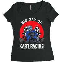 Kart Racing Go Kart Racer Gokart Racetrack Race Women's Triblend Scoop T-shirt | Artistshot