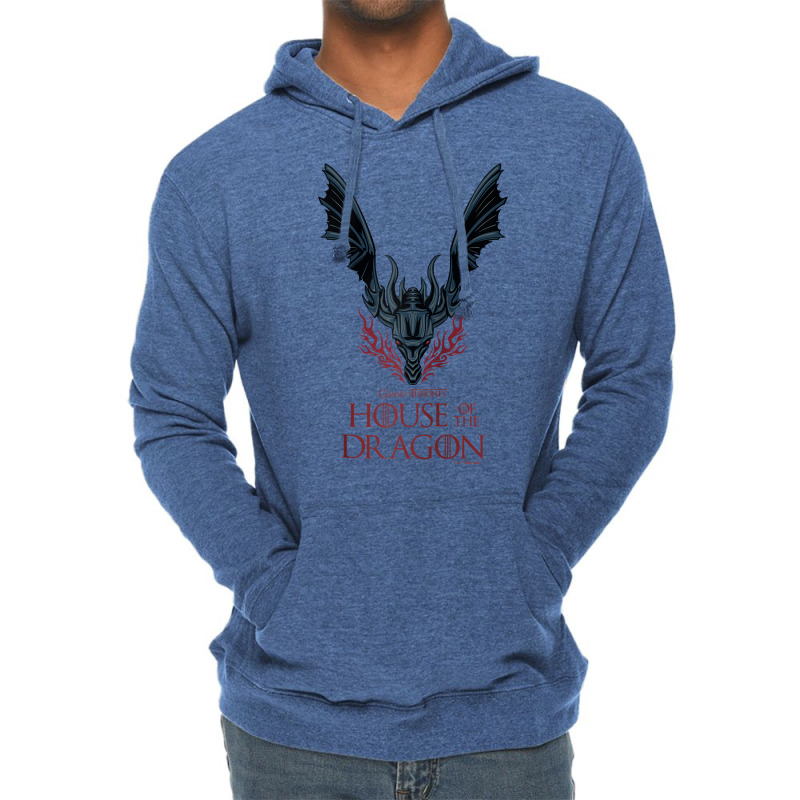 House Of The Dragon Dark Wings Spread Raglan Baseball Tee Lightweight Hoodie | Artistshot