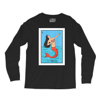 La Mermaid Lottery Gift The Mermaid Card Mexican Lottery Premium Long Sleeve Shirts | Artistshot