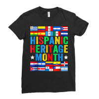 Latin Countries Flag Hispanic Heritage Month Latino Pride Ladies Fitted T-shirt | Artistshot