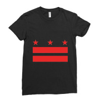 The District Of Columbia Flag (red)   Washington D.c. Pullover Hoodie Ladies Fitted T-shirt | Artistshot