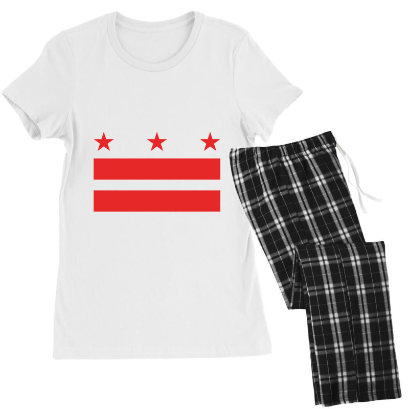 The District Of Columbia Flag (red)   Washington D.c. Pullover Hoodie Women's Pajamas Set by Anitabostic | Artistshot