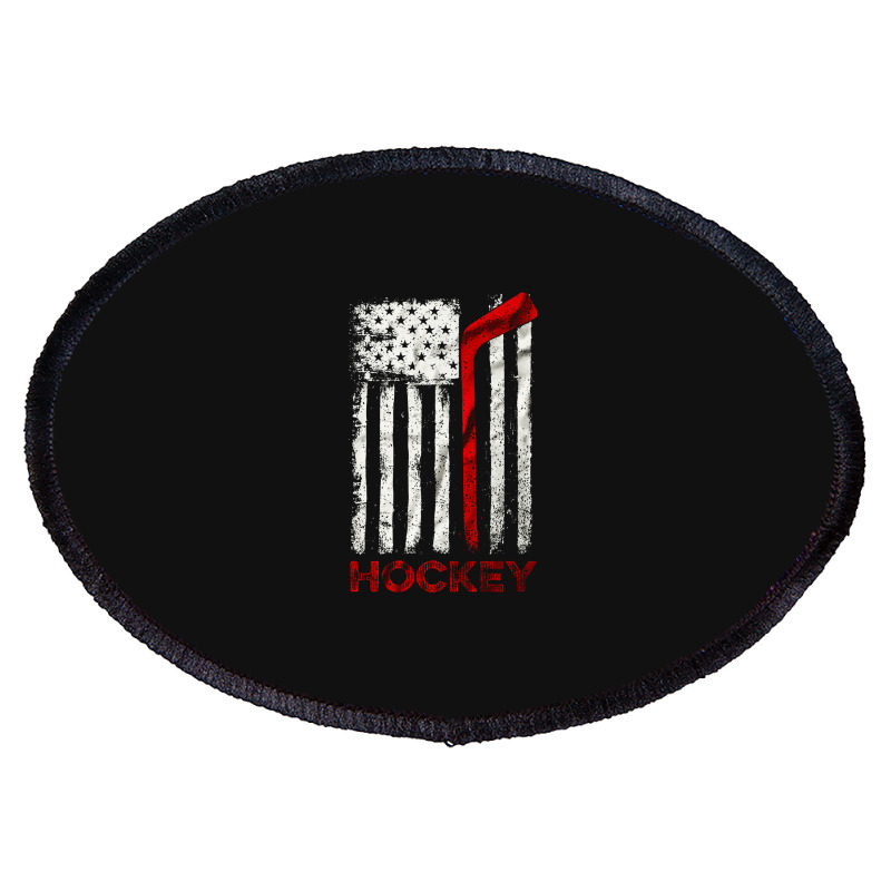 Usa Flag Hockey, American Team Hockey Usa Flag, Usa Hockey Fan, Usa Fl Oval Patch | Artistshot