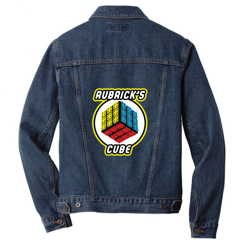 Puzzle Cube Men Denim Jacket by klawrence | Artistshot