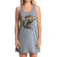 Shark Sugar Skull Calavera Mexico Dia De Los Muertos T Shirt Tank Dress | Artistshot