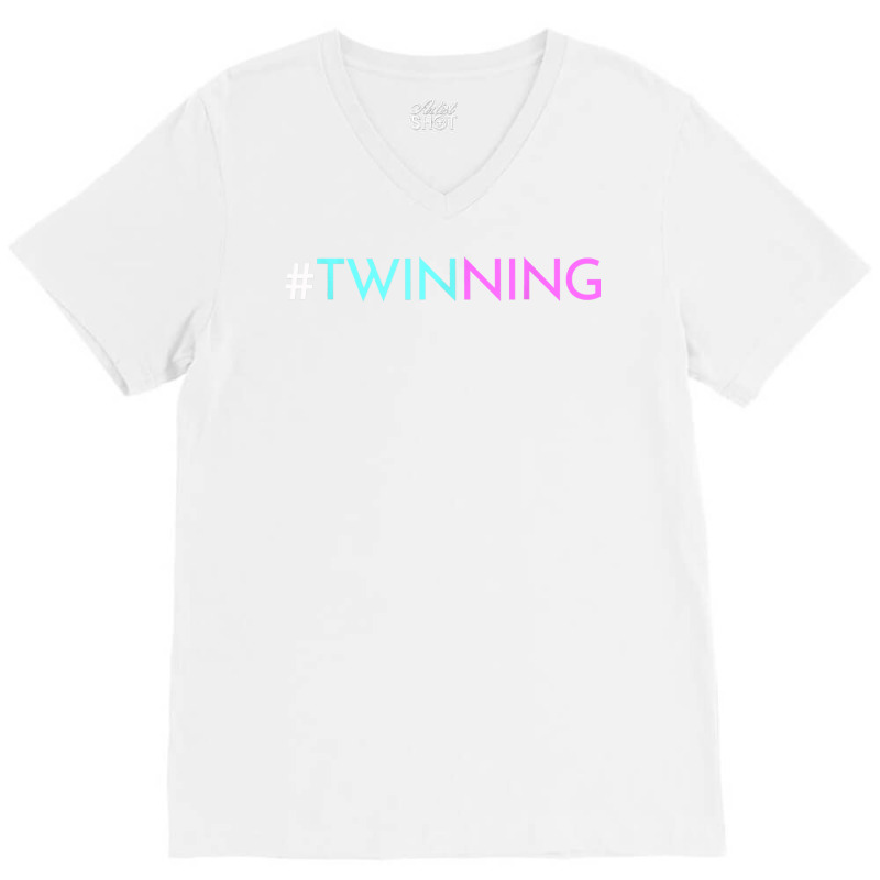 Twinning   Funny Twins Matching Fraternal Or Identical T Shirt V-neck Tee | Artistshot