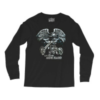 Motorcycle Heavy, Boyfriend, Rock, And Roll, Motorcycle Cool, Live Har Long Sleeve Shirts | Artistshot