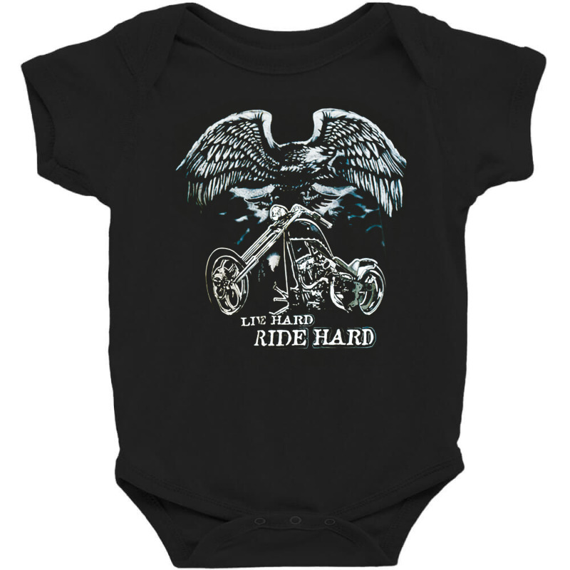 Motorcycle Heavy, Boyfriend, Rock, And Roll, Motorcycle Cool, Live Har Baby Bodysuit | Artistshot