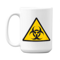 Yellow Biohazard Warning Sign Zombie Infected T Shirt 15 Oz Coffee Mug | Artistshot