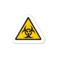 Yellow Biohazard Warning Sign Zombie Infected T Shirt Sticker | Artistshot