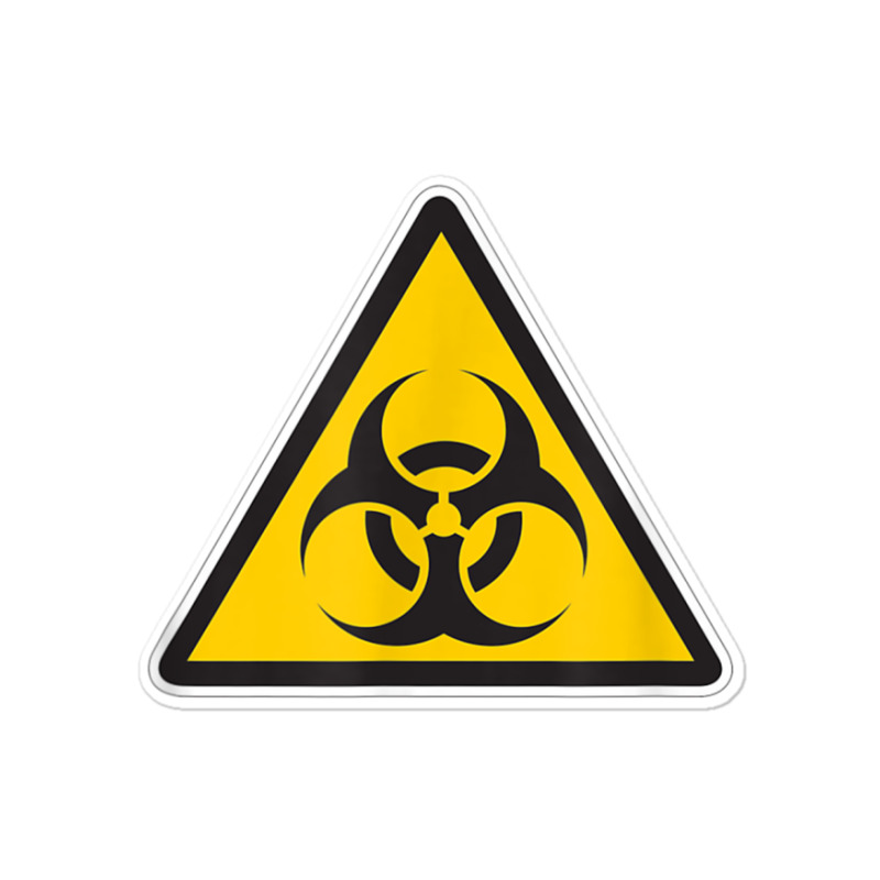 Yellow Biohazard Warning Sign Zombie Infected T Shirt Sticker | Artistshot