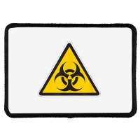 Yellow Biohazard Warning Sign Zombie Infected T Shirt Rectangle Patch | Artistshot