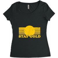 Stay Gold Ponyboy Outsiders Book Movie Novel Retro Women's Triblend Scoop T-shirt | Artistshot