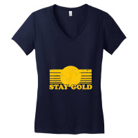 Stay Gold Ponyboy Outsiders Book Movie Novel Retro Women's V-neck T-shirt | Artistshot