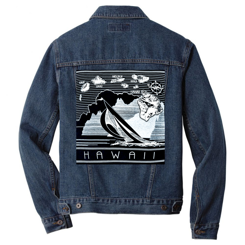 Hawaii Islands Sailing, Hawaii, Islands, Sailing, The Hawaii Islands S Men Denim Jacket | Artistshot