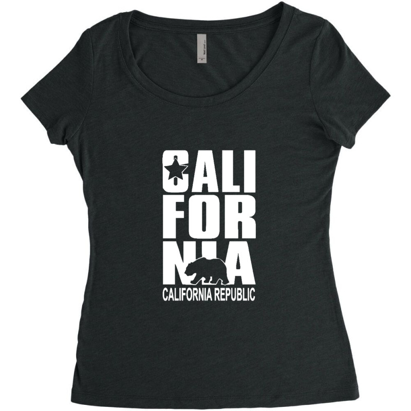 California Republic Women's Triblend Scoop T-shirt by cm-arts | Artistshot