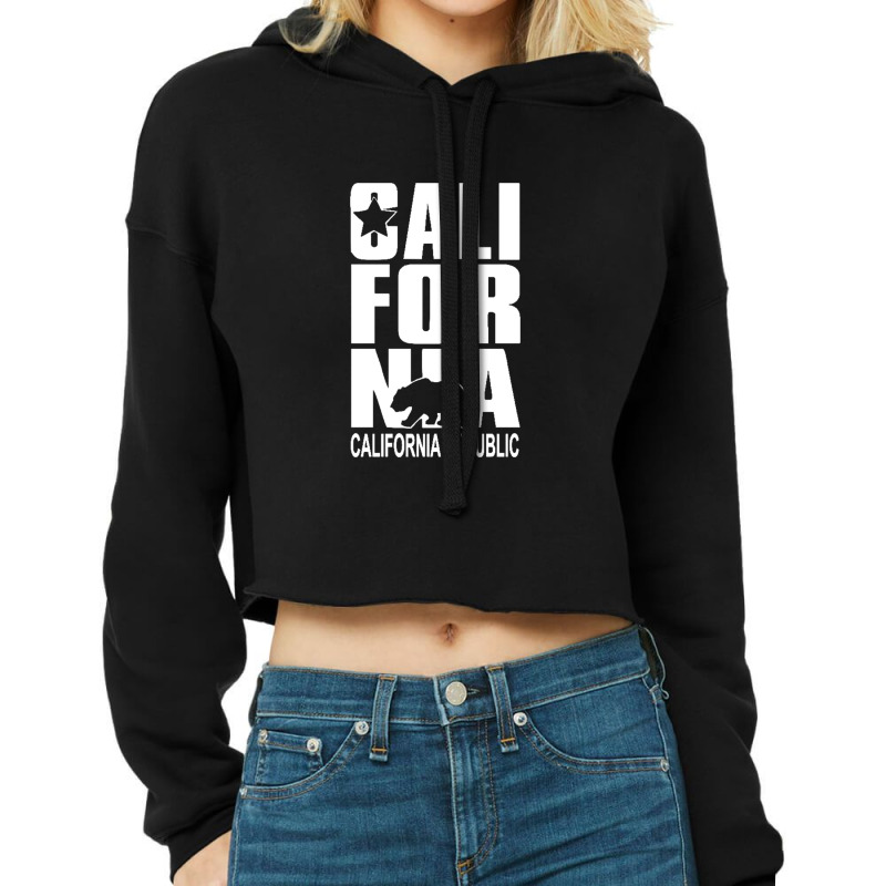 California Republic Cropped Hoodie by cm-arts | Artistshot