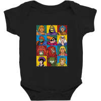 Masters Of The Universe, Character Heads, Baby Bodysuit | Artistshot