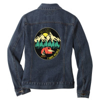 Love Camping I Hate People Ladies Denim Jacket | Artistshot