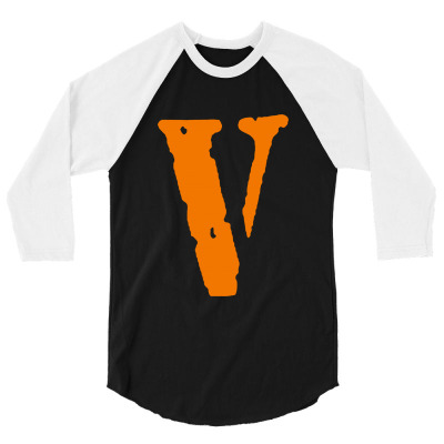 V As Vlone   Orange 3/4 Sleeve Shirt Designed By Meganphoebe