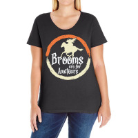 Brooms Are For Amateurs Funny Halloween Witch On A Horse Ladies Curvy T-shirt | Artistshot