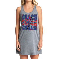 Cheer Coach Lightning Bolt Cheer Leopard Blue Red Tank Dress | Artistshot