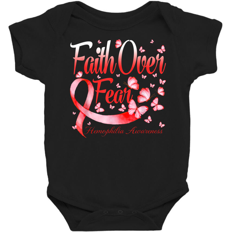 Faith Over Fear Hemophilia Awareness Butterfly Baby Bodysuit by Fly | Artistshot