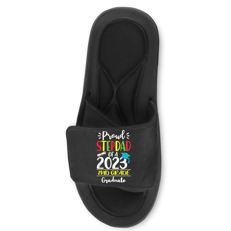 Funny Proud Stepdad Of A Class Of 2023 2nd Grade Graduate Slide Sandal | Artistshot