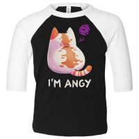 No Talk Me I'm Angy, Cute And Funny Kitten, Angry Kitty Meme, Cat Love Toddler 3/4 Sleeve Tee | Artistshot