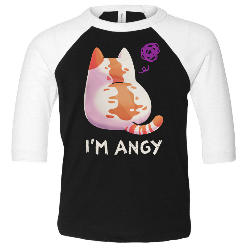 No Talk Me I'm Angy, Cute And Funny Kitten, Angry Kitty Meme, Cat Love Toddler 3/4 Sleeve Tee | Artistshot