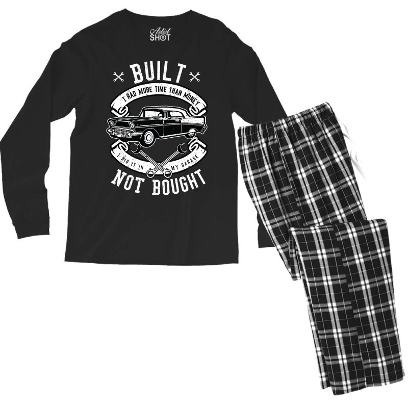 Built Not Bought   More Time Than Money T Shirt Men's Long Sleeve Pajama Set by Tisha Brown | Artistshot